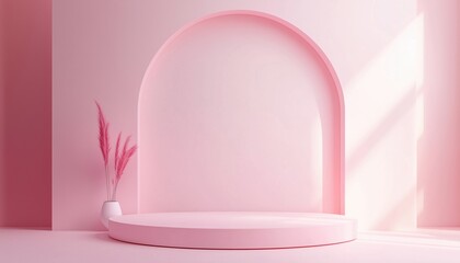 Poster - Luxurious Abstract Podium Cosmetic: A Classic Option For Branding And Product Presentation Through High-Quality Rendering. A Must-Have!