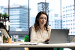© DC Studio - Focused driven leader working on increasing her business profit, strategic thinking and decision making for company growth. Powerful ambitious CEO with full management and authority.