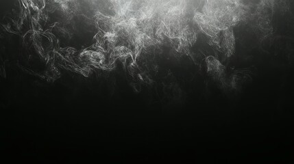 Wall Mural - Silvery Wisps of Smoke or Vapor Appearing in Darkness