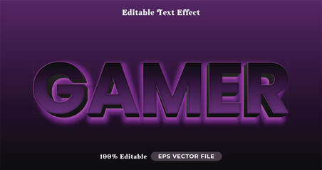 Poster - gamer editable text effect, text style