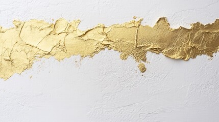 Poster - Elegant Gold Leaf Texture on White Background for Luxury Design Projects and Stylish Decor Elements
