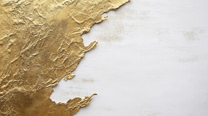 Poster - Abstract gold texture on white background creating a luxurious and elegant design element for creative projects and artworks