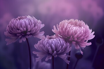 Wall Mural - purple chrysanthemum flower