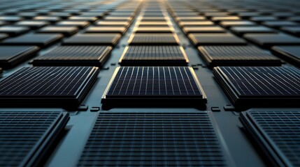 Abstract Solar Panel Texture Background
