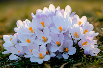 Sticker - Spring Crocus Bloom Realistic Image