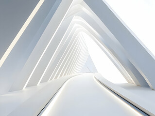 Poster - Abstract White 3D Architectural Background