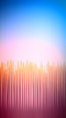 Poster - Pink and Blue Forest Illustration