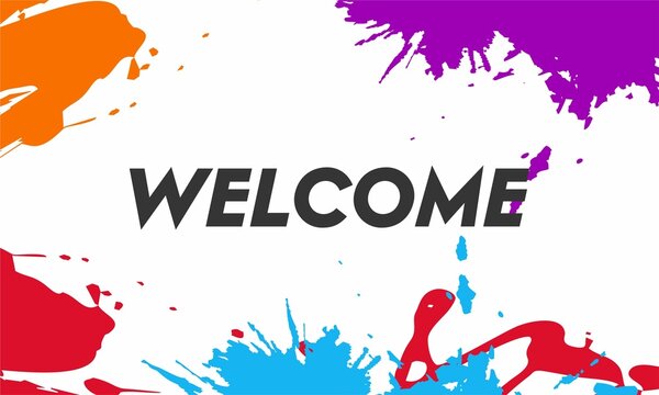 Welcome greeting vector illustration. welcome abstract background