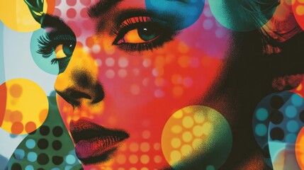 Poster - A colorful pop art effect applied to a photograph, featuring bold dots and dynamic patterns for an artistic, modern vibe.