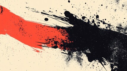 Poster - A contemporary text effect design featuring grunge ink splatters and bold typography, creating an edgy, modern style with an artistic twist.