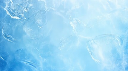Poster - A serene blue abstract background depicting soft water texture and light reflections, creating a tranquil and refreshing visual.