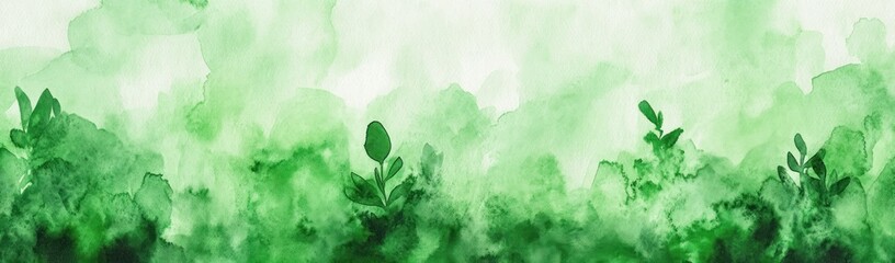 Aufkleber - Green Watercolor Background Fresh Abstract Textured Paper Organic Shapes Blotches Spring Light Paint