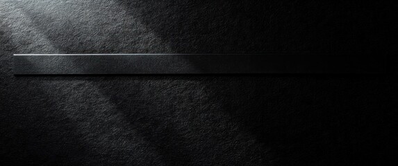 Aufkleber - Textured Black Canvas with Subtle Horizontal Lines and Gentle Shadows