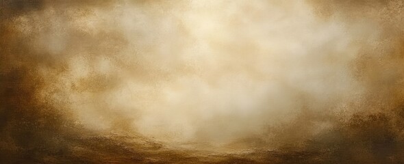 Aufkleber - Abstract Impressionism Textured Painting in Warm Earthy Tones with Gentle Light and Shadows