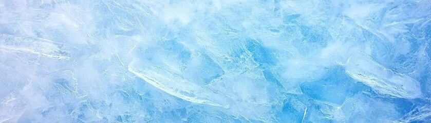 Poster - A close-up of icy textures in various shades of blue, evoking a sense of coldness and tranquility.