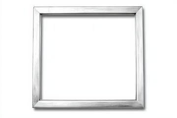 Poster - A simple, elegant silver picture frame with a blank interior, perfect for showcasing artwork or photos.