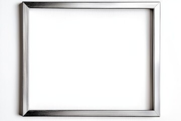Poster - A simple, elegant silver picture frame with a blank space, ready for artwork or a photograph.