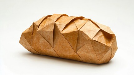 Sticker - This paper crafted bread loaf has a geometric shape