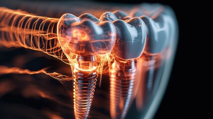 Poster - The glowing filament of an incandescent light bulb emitting bright radiant energy through the process of electrical current flowing through the coil and heating it to high temperatures