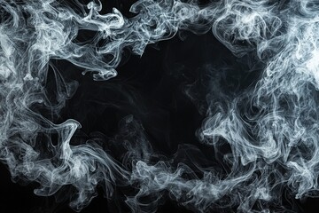 Poster - A swirling pattern of smoke against a dark background, creating a mysterious and ethereal atmosphere.