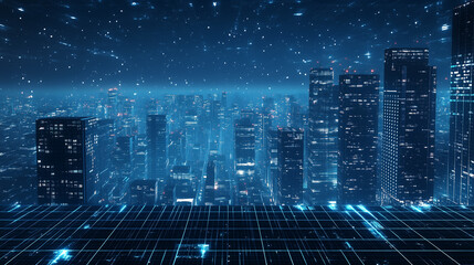 Wall Mural - city at night
