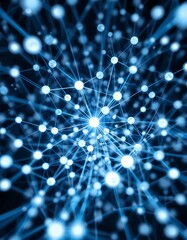 Poster - Illustrative representation of interconnected nodes and their communication