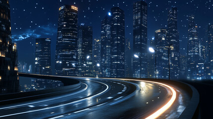 Wall Mural - city at night