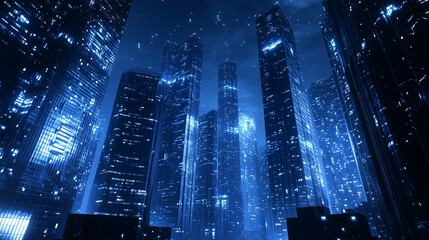 Wall Mural - city at night
