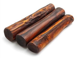Poster - Beautifully Grained Natural Wood Logs for Decorative and Craft Use Featuring Rich Tones, Unique Textures, and Warm Colors Ideal for Home Decor Projects