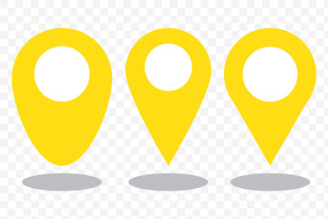 Poster - Set of map pin icons. Design can use for web and mobile app. Vector illustration on transparent Background. EPS 10.