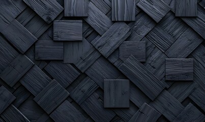 Poster - Vibrant Abstract Design on Dark Wood, a striking interplay of vivid colors against a rich, textured wooden backdrop, creating a captivating visual experience.