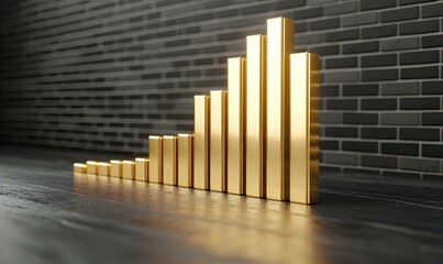 Poster - Dynamic financial trading chart featuring candlestick patterns and bar graphs, illustrating market trends and price fluctuations in real-time analysis.