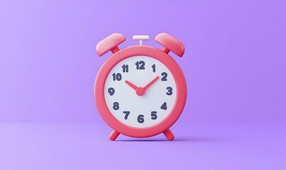 Poster - Purple calendar clock icon for 2025, modern design, featuring sleek lines and vibrant color, ideal for time management and organization.