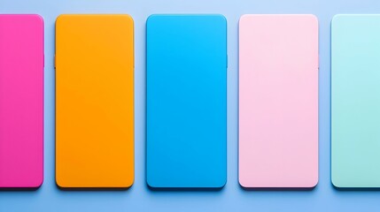Poster - Vibrant Smartphone Interface Design, showcasing a dynamic mockup with rich colors and engaging user interface elements for digital applications