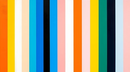 Poster - Vibrant Stripe Series, a dynamic composition showcasing a gradient of thin to thick lines in bold colors, creating a sense of movement and energy.