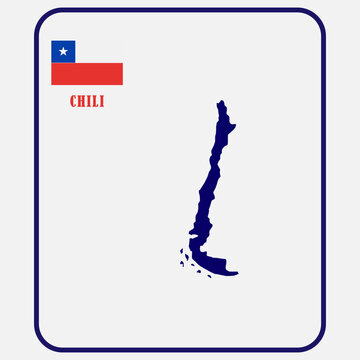 Chile country map symbol design
