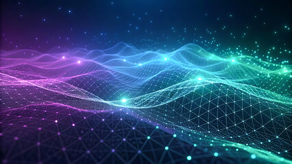 Wall Mural - abstract glowing lines