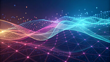 Wall Mural - abstract glowing lines