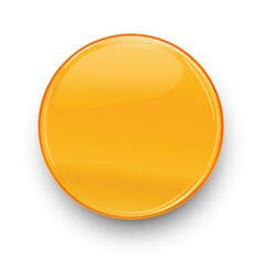 Wall Mural - Glossy Orange Button Vector Illustration