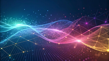 Wall Mural - abstract glowing lines