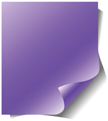 Wall Mural - Purple Gradient Paper with Folded Corner
