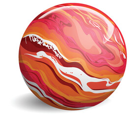 Wall Mural - Vibrant Swirling Abstract Sphere Design