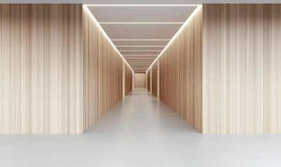 Poster - Blank light wall with designated area for poster display, minimalistic design, enhances focus on promotional content, versatile background use.