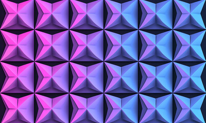 Poster - Vibrant geometric design, bold gradient colors, dynamic shapes, modern aesthetic, captivating visual appeal, artistic background for digital use.