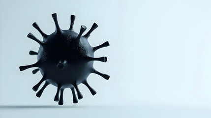 Poster - Minimalist H5N1 Virus Illustration, a sleek design featuring the H5N1 virus against a pristine backdrop, highlighting its intricate structure and significance.