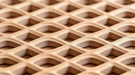Poster - Laser cutter creating intricate geometric patterns on wood, showcasing precision and artistry in modern craftsmanship.