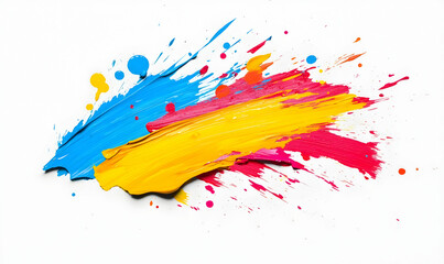 Poster - Minimalist rocket design featuring vibrant paint splatter, blending modern art with imaginative aerospace concepts, evoking creativity and exploration.
