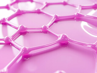 Poster - fluid dynamics exploration abstract design digital art pink environment close-up view molecular stru