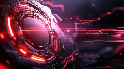 Poster - Mesmerizing Futuristic Abstract Technology with Glowing Neon Spiral Effect  Vibrant dynamic digital sci fi energy power motion and luminous illumination creating a captivating kaleidoscopic