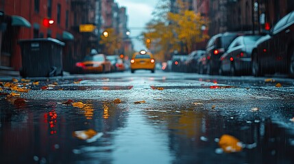 Poster - cross in the city during a rainy night